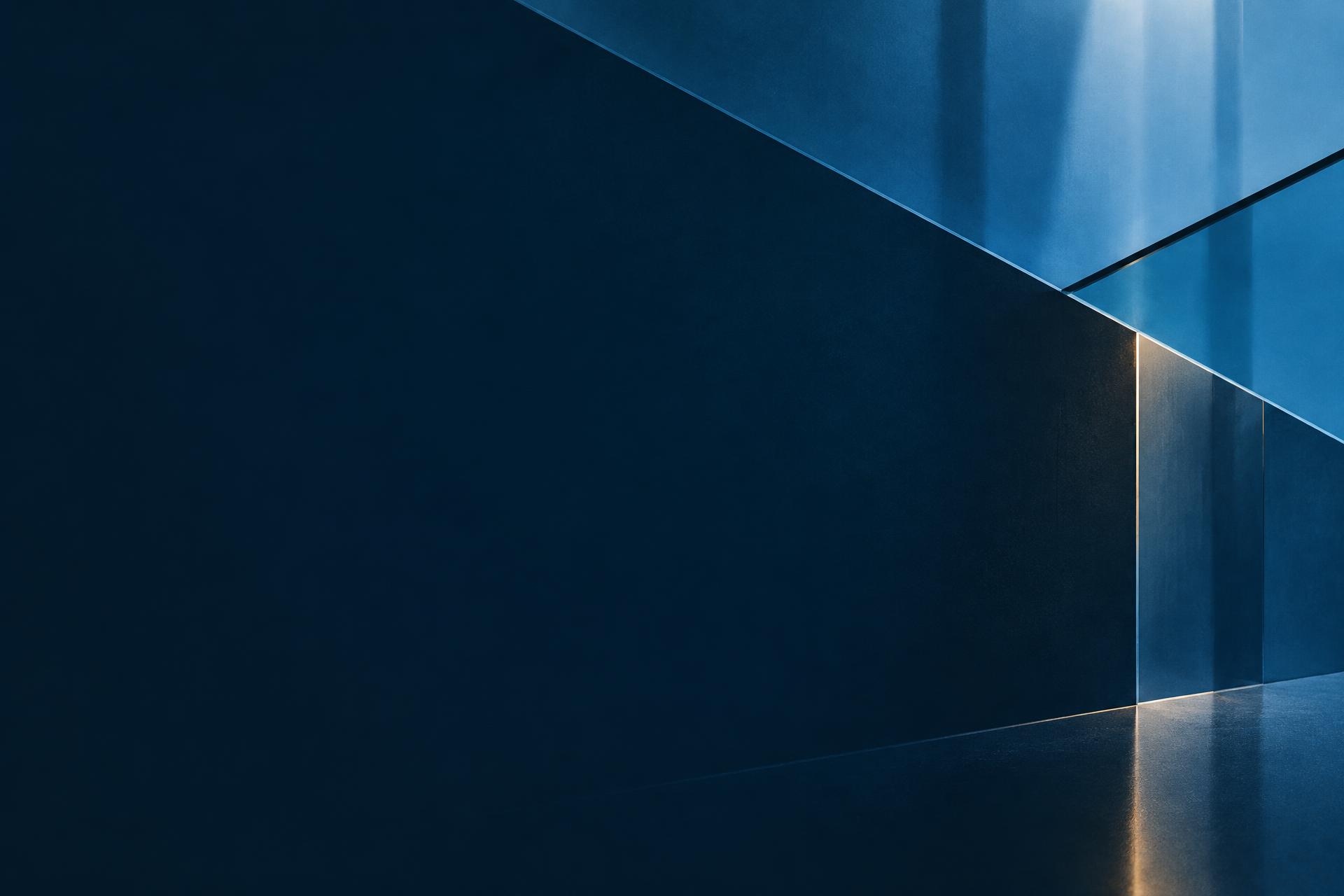 Abstract blue architectural planes